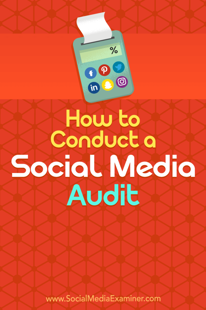 Kako provesti reviziju društvenih medija, autorica Ana Gotter, ispitivačica društvenih medija.