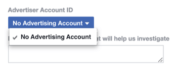 2. korak kako ispuniti obrazac za onemogućeni račun za onemogućeno Facebook pravilo