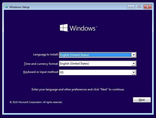 Postavljanje sustava Windows 2
