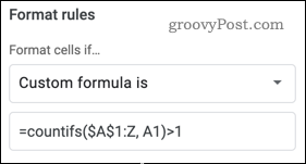 Formula COUNTIFS u Google tablicama