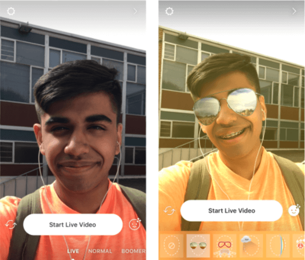 Instagram dodaje filtre za lice video zapisima uživo.