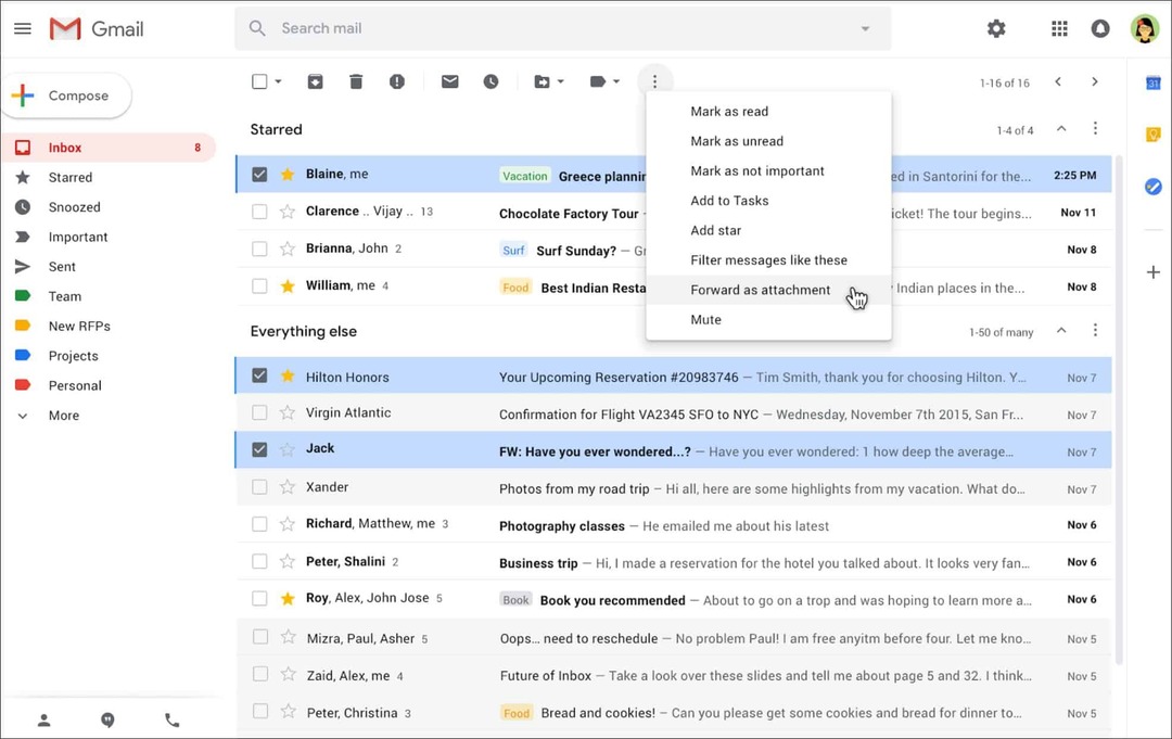 Google omogućuje slanje e-poruka kao privitaka u Gmailu