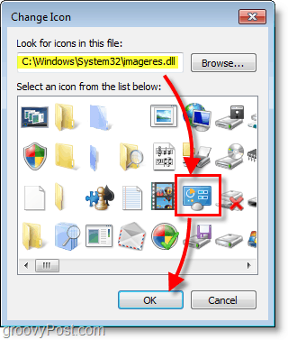 Snimak zaslona za Windows 7 - kako pronaći zadane ikone za Windows 7