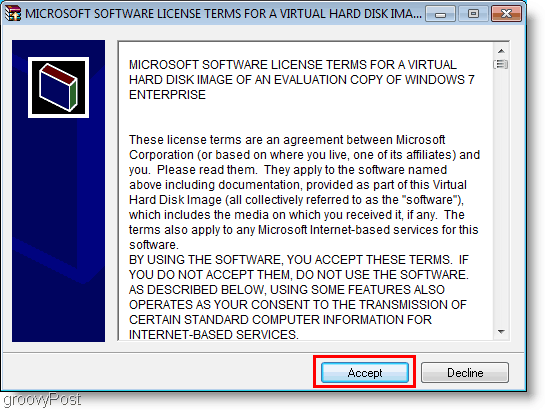Licenca za instaliranje VHD-a za Windows 7
