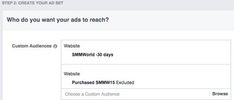 SMMW15 set facebook oglasa