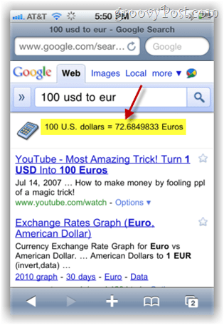 google.com pretvarač valuta za pretraživanje na iphone mobile