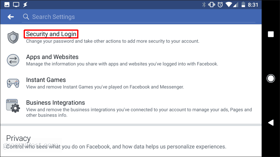 sigurnost i prijava na facebook