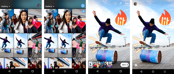 Korisnici Androida sada odjednom mogu prenijeti više fotografija i videozapisa u svoje Instagram priče.