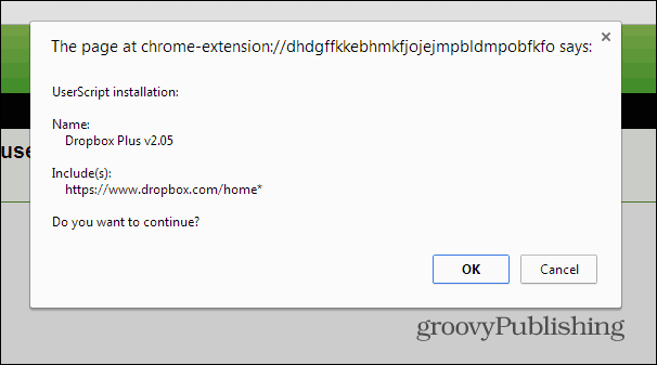 Struktura Dropbox stabla skripta za instaliranje Chromea