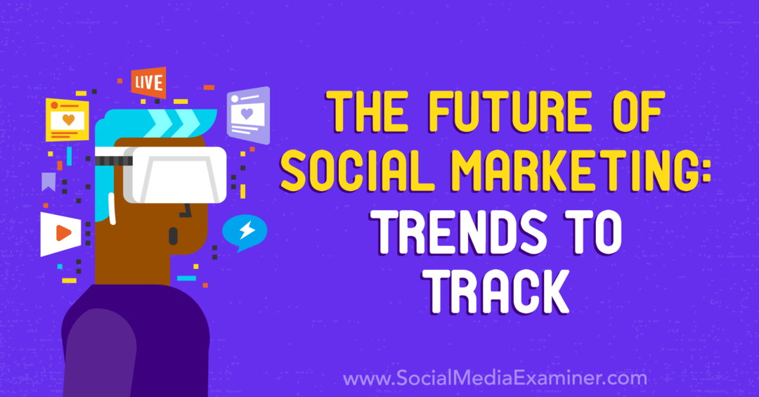 Budućnost socijalnog marketinga: Trendovi koje treba pratiti, uključujući uvide Marka Schaefera na Podcastu za marketing društvenih medija.