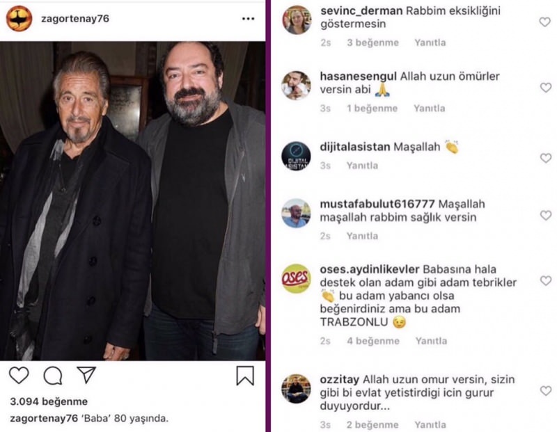 Nevzat Aydın, osnivač Yemek Sepetija, podijelio je Al Pacino! Društveni mediji zbunjeni