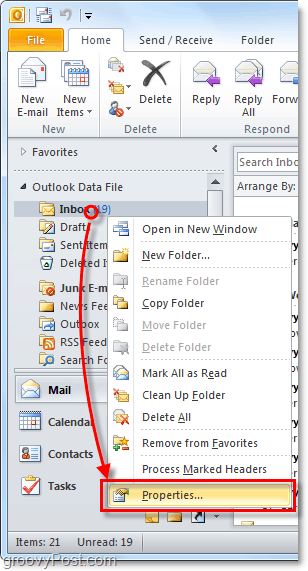 prilagodite značajke automatskog arhiviranja za pojedinačne mape programa Outlook 2010