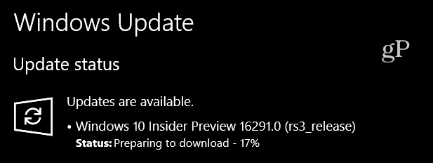 Gradnja Windows 10 Insider Preview 16291