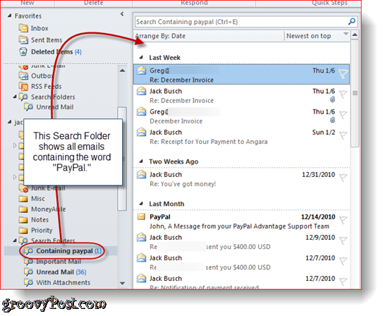Kako stvoriti i koristiti mape pretraživanja u programu Outlook 2010