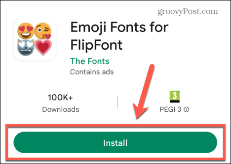 instalirajte emoji fontove za flipfont