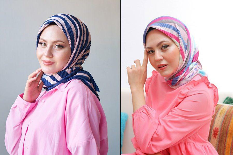 modeli ženskih hidžab plisiranih marama 