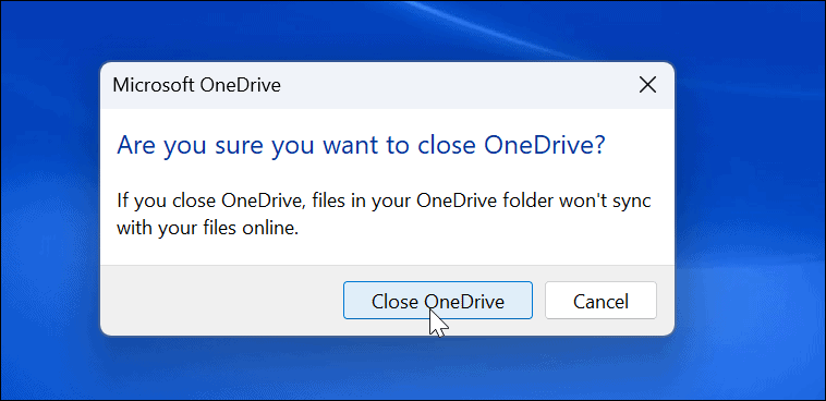 Popravite OneDrive koji se ne sinkronizira