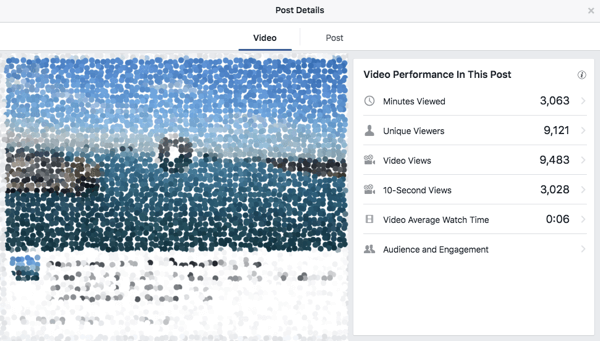video metrika u facebooku