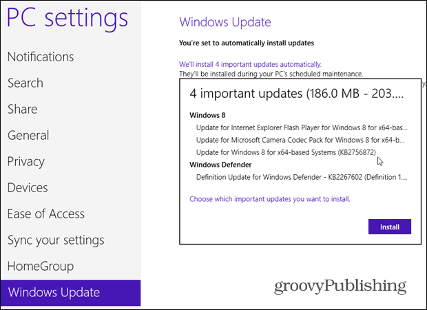 Priručnik Windows Update Windows 8