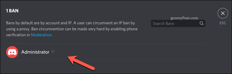 Uklanjanje zabrane korisnika Discord