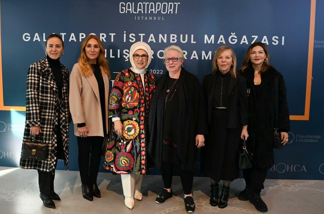 Emine Erdoğan prerezala je vrpcu otvorenja trgovine Galataport Istanbul Bohça