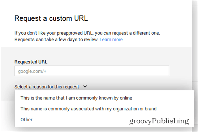 google custom url zahtjev drugačiji zašto