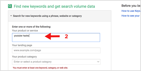 Googleov alat za planiranje ključnih riječi traži nove ključne riječi