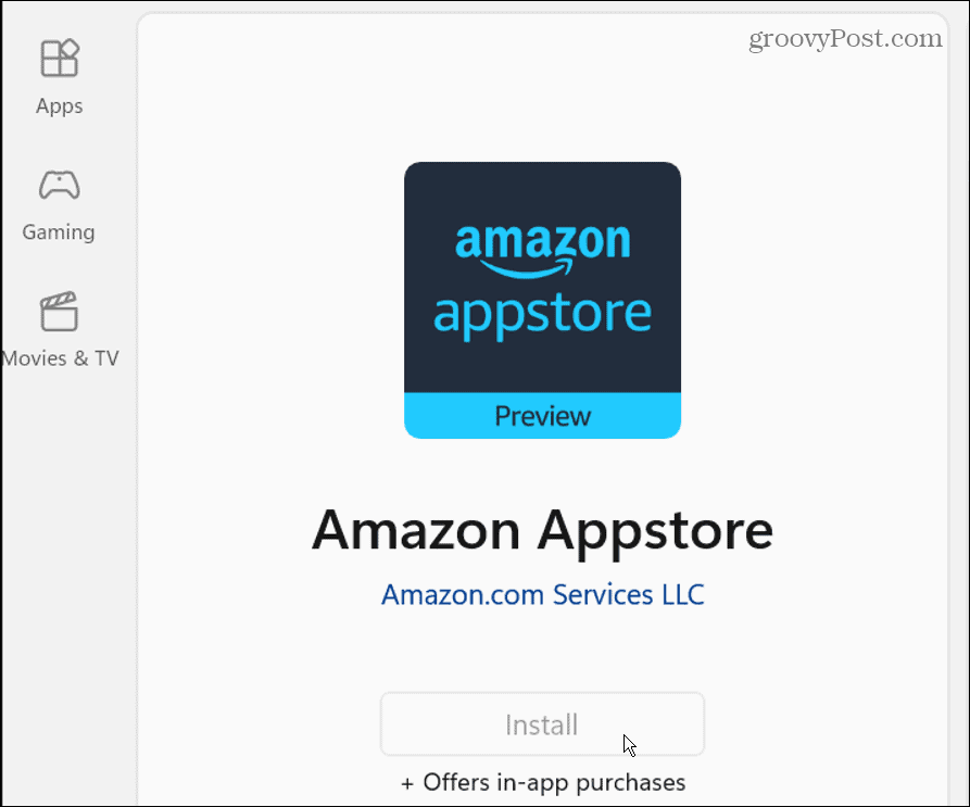 Instalirajte Amazon App Store iz Windows trgovine