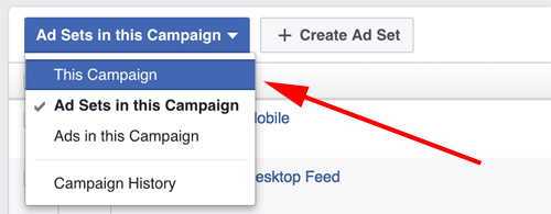 facebook oglasi upravitelj odabir kampanje