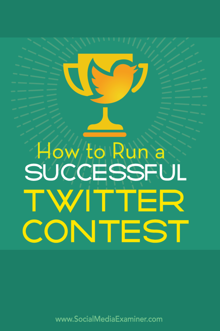 kako stvoriti uspješno twitter natjecanje
