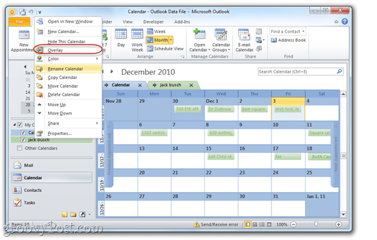 Prekrivanje Google kalendara / Outlooka 2010