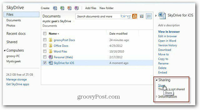 Dijelite datoteke SkyDrive sa skraćenim URL-om