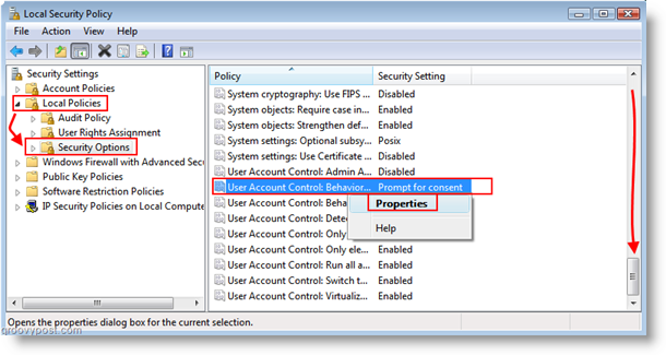 Postavite Ponašanje korisničkog računa za kontrolu korisničkih računa (UAC) Windows Vista