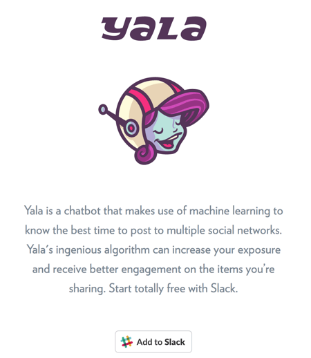 Kliknite Add to Slack da biste instalirali Yala integraciju.