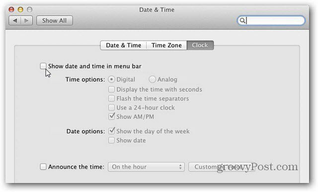 Mac OS X: Dodajte osnovni kalendar u traku izbornika
