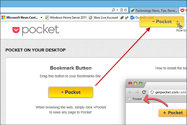 Kako koristiti Pocket s Internet Explorerom