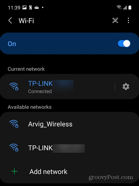 Wi-Fi mrežna povezanost