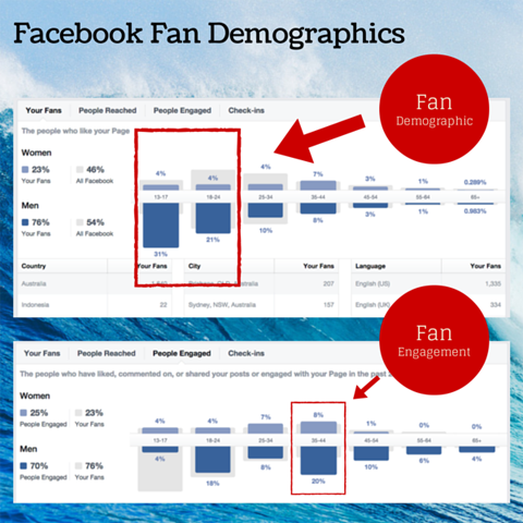 demografska tablica obožavatelja facebooka