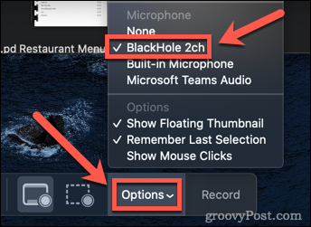 odaberite audio opcije na Macu