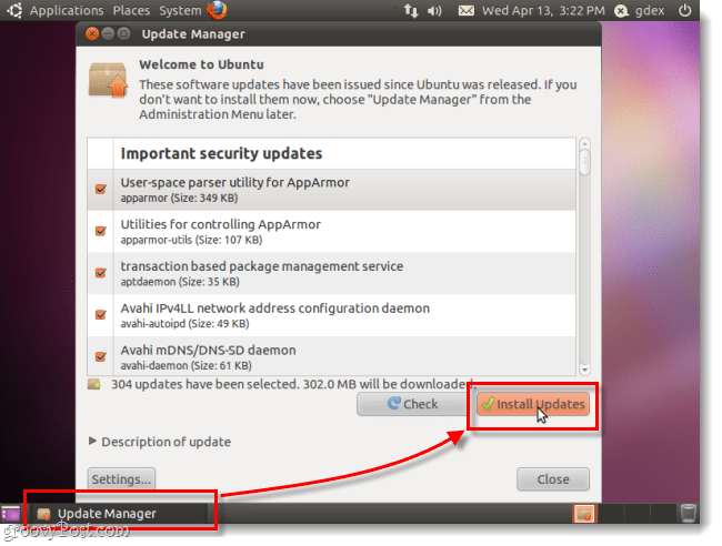 instalirati sigurnosna ažuriranja ubuntu-a