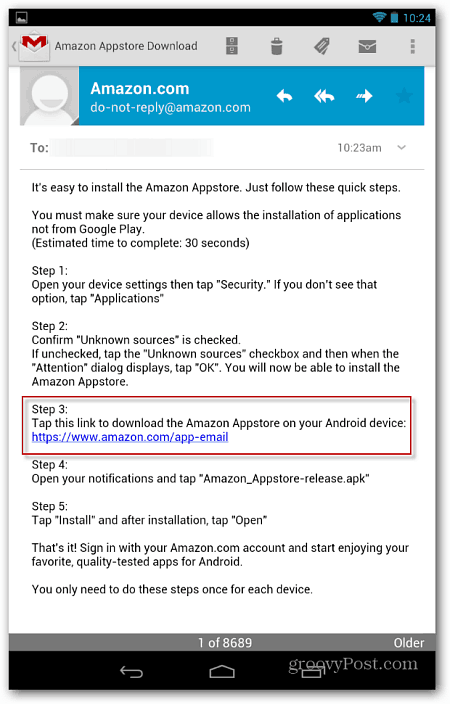 Amazonska veza e-pošte