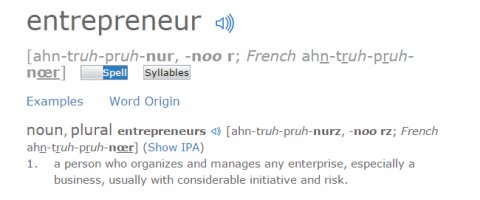 Definicija riječi "poduzetnik" ideja je rizika. 