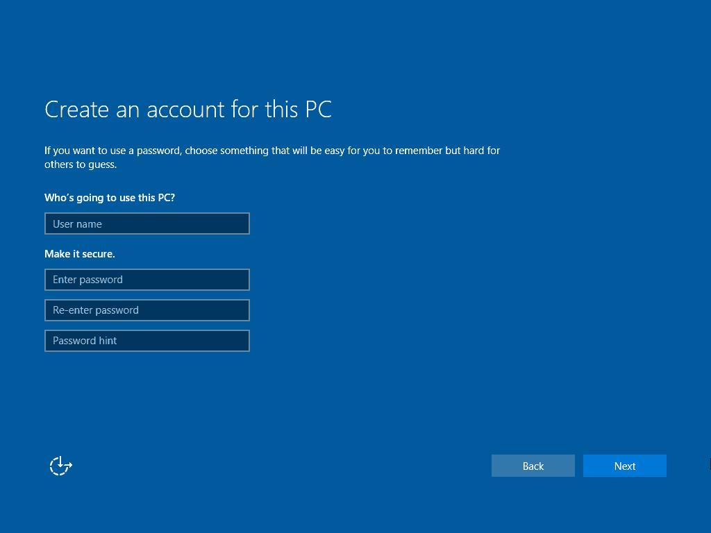 15 Novi zaslon računa Windows 10 Clean Install