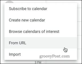 Dodavanje kalendara prema URL-u u Google kalendaru