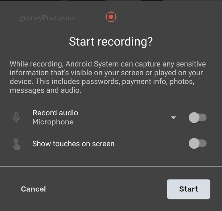 Pokretanje Android Screen Recorder-a