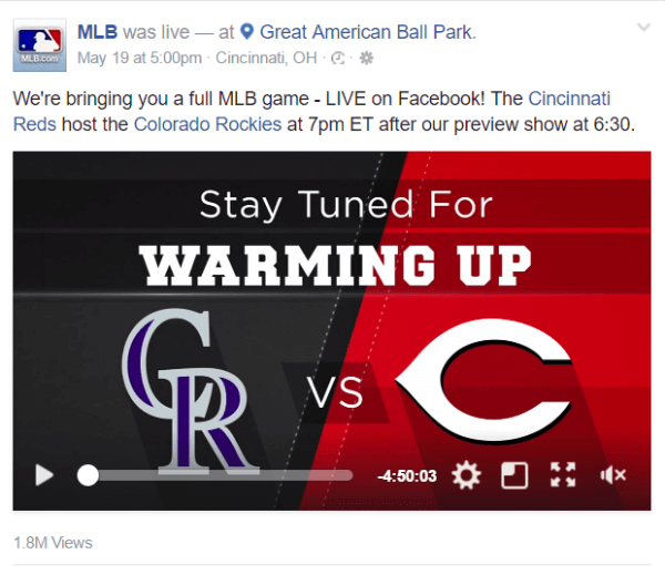 Facebook se udružio s Major League Baseballom na novom ugovoru o streamingu uživo.
