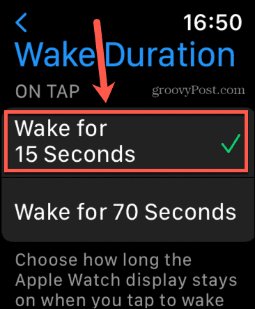 Apple Watch probudi se 15 sekundi