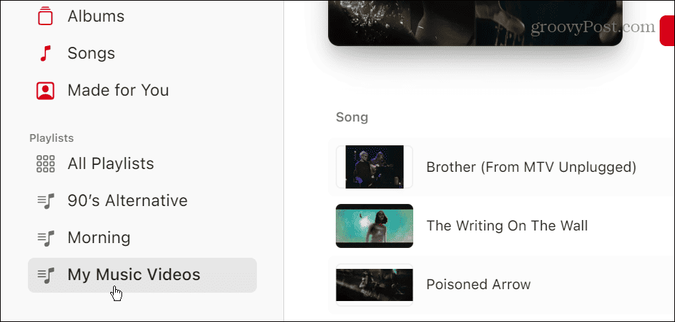 Popisi za reprodukciju videozapisa na Apple Musicu