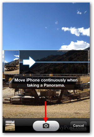 Uzmi iPhone iOS panoramsku fotografiju - pan kamera