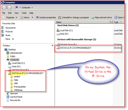 Primjer ISO MagicIS virtualnog pogona na Windows Server 2008